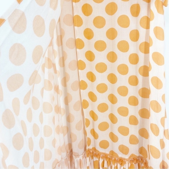 NWT Lovers + Friends Polka Dot Wrap Skirt in Golden Yellow XXS - Picture 8 of 12